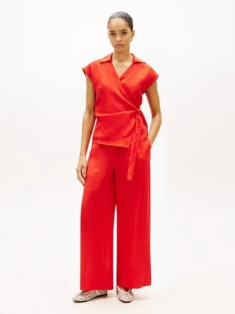 Relaxed Linen Pull-On Pant