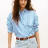 Relaxed Stripe Poplin Shirt