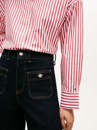 Relaxed Stripe Poplin Shirt