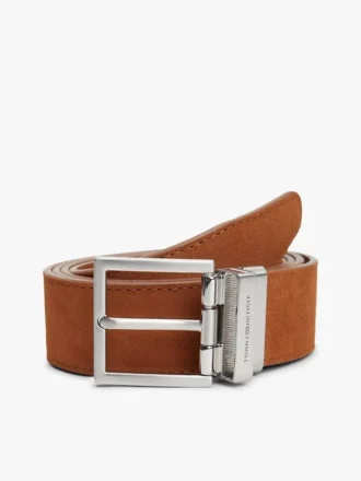 Reversible Square Buckle Leather Belt