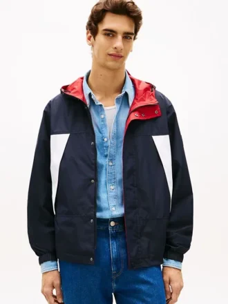 Reversible Water-Resistant Hooded Jacket