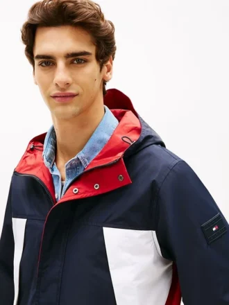 Reversible Water-Resistant Hooded Jacket