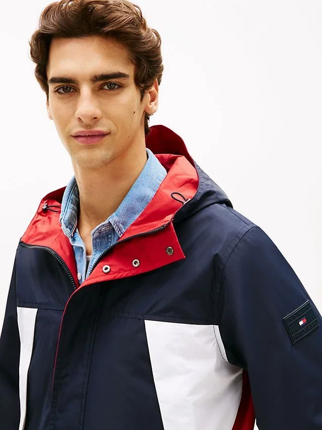 Reversible Water-Resistant Hooded Jacket Reversible Water-Resistant Hooded Jacket