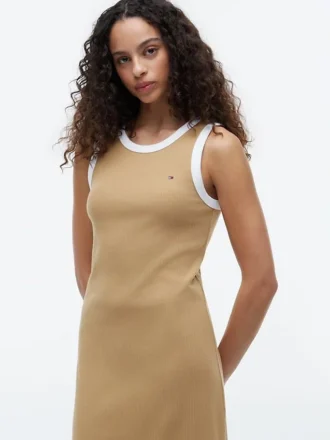 Rib-Knit Ringer Tank Dress