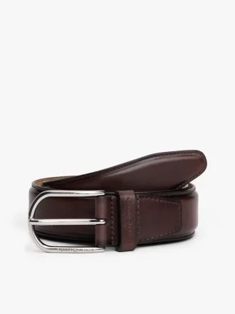 Round Buckle Leather Belt