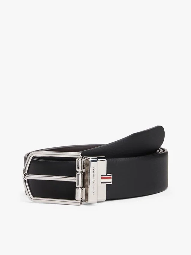Round Buckle Reversible Leather Belt Round Buckle Reversible Leather Belt