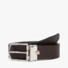 Round Buckle Reversible Leather Belt Round Buckle Reversible Leather Belt