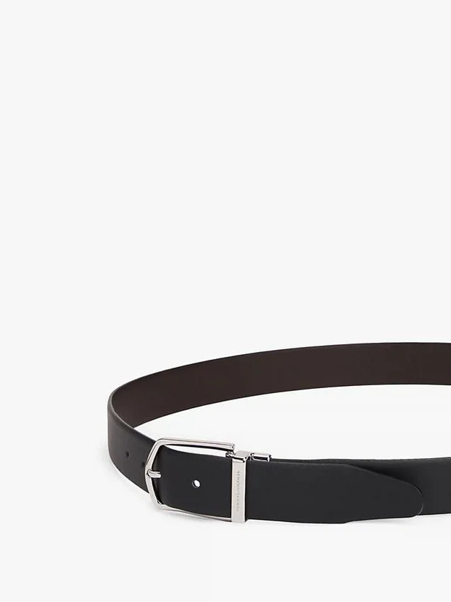 Round Buckle Reversible Leather Belt Round Buckle Reversible Leather Belt