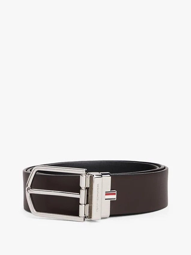 Round Buckle Reversible Leather Belt Round Buckle Reversible Leather Belt