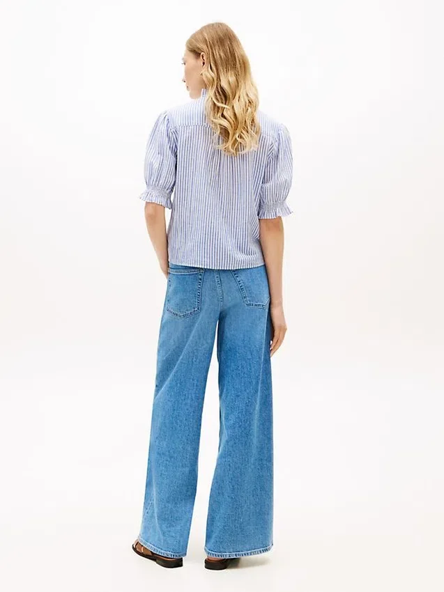 Ruffle Trim Cotton Voile Shirt Ruffle Trim Cotton Voile Shirt