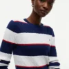 Rugby Stripe Cable Knit Sweater Rugby Stripe Cable Knit Sweater