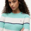 Rugby Stripe Cable Knit Sweater Rugby Stripe Cable Knit Sweater