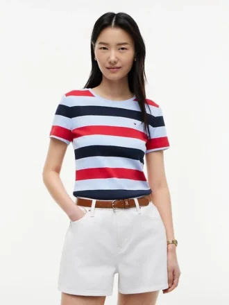 Rugby Stripe Crewneck T-Shirt