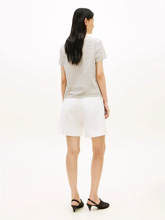 Scoop Neck Linen-Blend T-Shirt Scoop Neck Linen-Blend T-Shirt