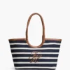 Script Monogram Breton Stripe Tote Bag Script Monogram Breton Stripe Tote Bag