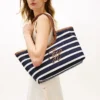 Script Monogram Breton Stripe Tote Bag Script Monogram Breton Stripe Tote Bag
