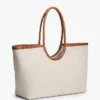 Script Monogram Linen Maxi Tote Script Monogram Linen Maxi Tote