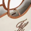 Script Monogram Linen Maxi Tote Script Monogram Linen Maxi Tote
