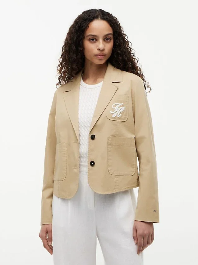 Script Monogram Stretch Twill Blazer Script Monogram Stretch Twill Blazer