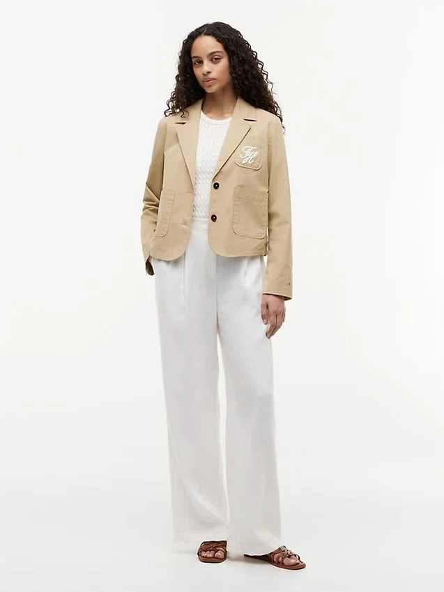 Script Monogram Stretch Twill Blazer Script Monogram Stretch Twill Blazer