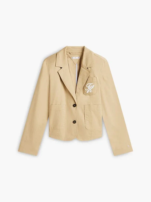 Script Monogram Stretch Twill Blazer Script Monogram Stretch Twill Blazer
