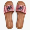 Script Monogram Stripe Woven Slide Script Monogram Stripe Woven Slide