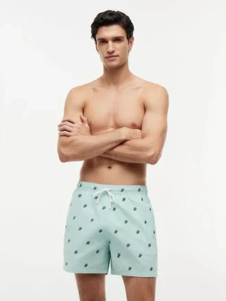Script Monogram Striped 5″ Swim Trunk