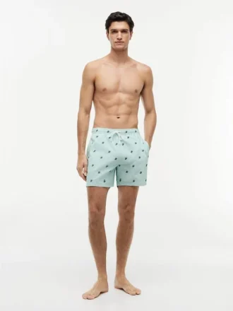 Script Monogram Striped 5″ Swim Trunk