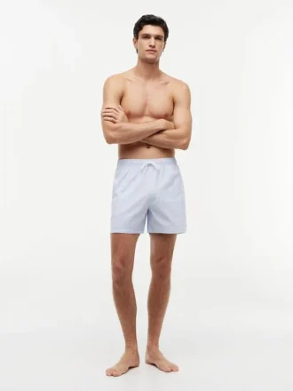 Script Monogram Striped 5″ Swim Trunk