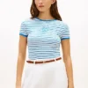 Script Monogram Striped Ringer T-Shirt