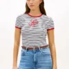 Script Monogram Striped Ringer T-Shirt