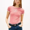 Script Monogram Striped Ringer T-Shirt
