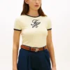 Script Monogram Striped Ringer T-Shirt