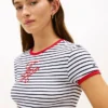 Script Monogram Striped Ringer T-Shirt