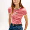 Script Monogram Striped Ringer T-Shirt
