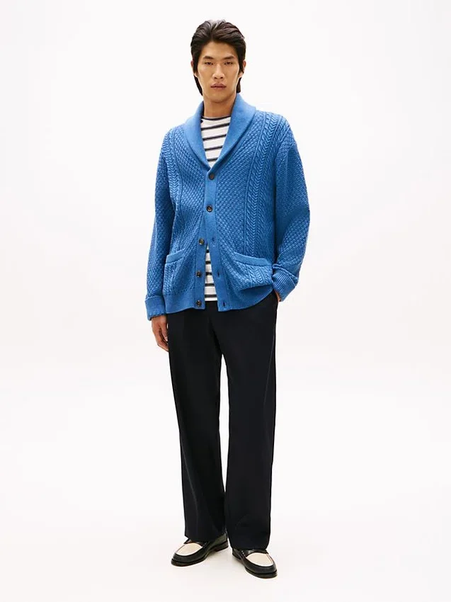 Shawl Collar Cable Knit Cardigan Shawl Collar Cable Knit Cardigan