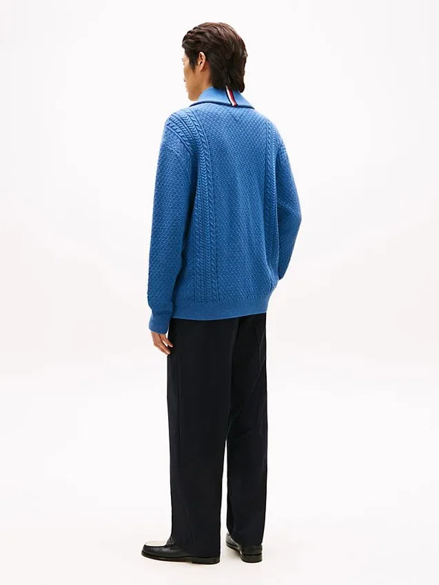 Shawl Collar Cable Knit Cardigan Shawl Collar Cable Knit Cardigan