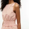 Shirred Gingham Seersucker Tank Top Shirred Gingham Seersucker Tank Top