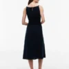 Shirred Linen-Blend Midi Dress Shirred Linen-Blend Midi Dress