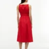 Shirred Poplin Midi Dress Shirred Poplin Midi Dress