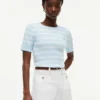 Short-Sleeve Cable Knit Sweater Short-Sleeve Cable Knit Sweater