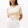 Short-Sleeve Cable Knit Sweater Short-Sleeve Cable Knit Sweater