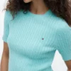 Short-Sleeve Cable Knit Sweater Short-Sleeve Cable Knit Sweater