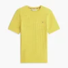 Short-Sleeve Cable Knit Sweater Short-Sleeve Cable Knit Sweater