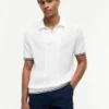 Short-Sleeve Cable Knit Sweater Polo