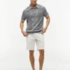 Short-Sleeve Cable Knit Sweater Polo
