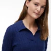 Short-Sleeve Cable Knit Sweater Polo Short-Sleeve Cable Knit Sweater Polo