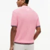 Short-Sleeve Cable Knit Sweater Polo Short-Sleeve Cable Knit Sweater Polo