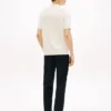 Short-Sleeve Cable Knit Sweater Polo
