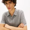 Short-Sleeve Cable Knit Sweater Polo